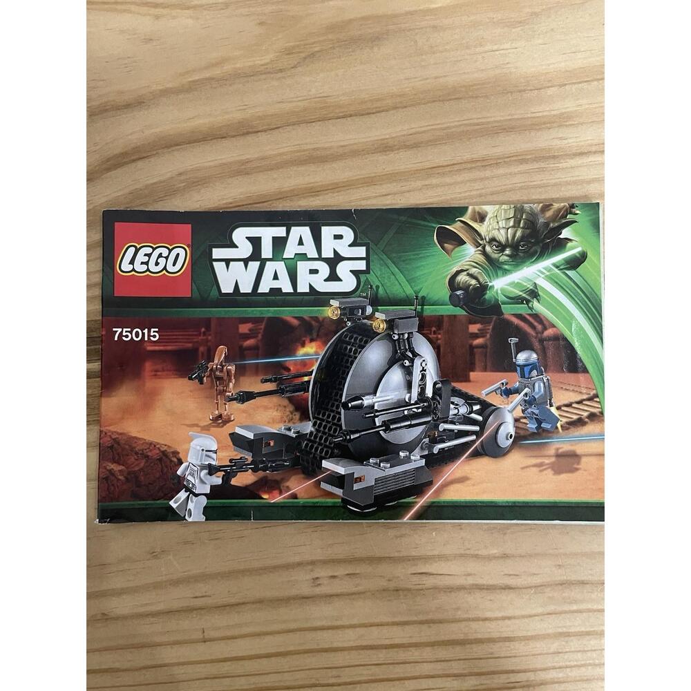 LEGO Star Wars 75015 Corporate Alliance Tank Droid Instruction Manual Only!